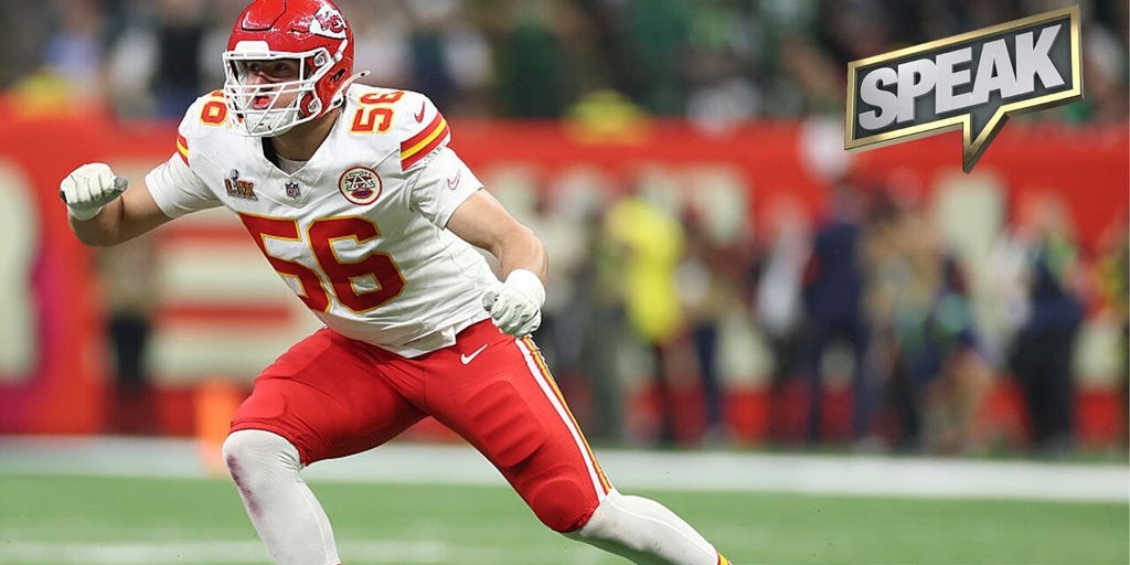 George Karlaftis dives into the urge to sack Tom Brady his rookie year, Jayden Daniels lands on sack list | Speak