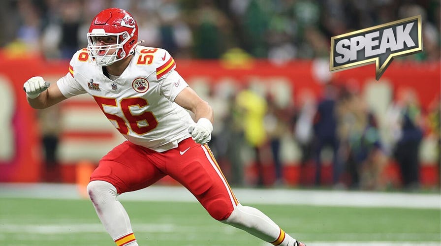 George Karlaftis dives into the urge to sack Tom Brady his rookie year, Jayden Daniels lands on sack list | Speak