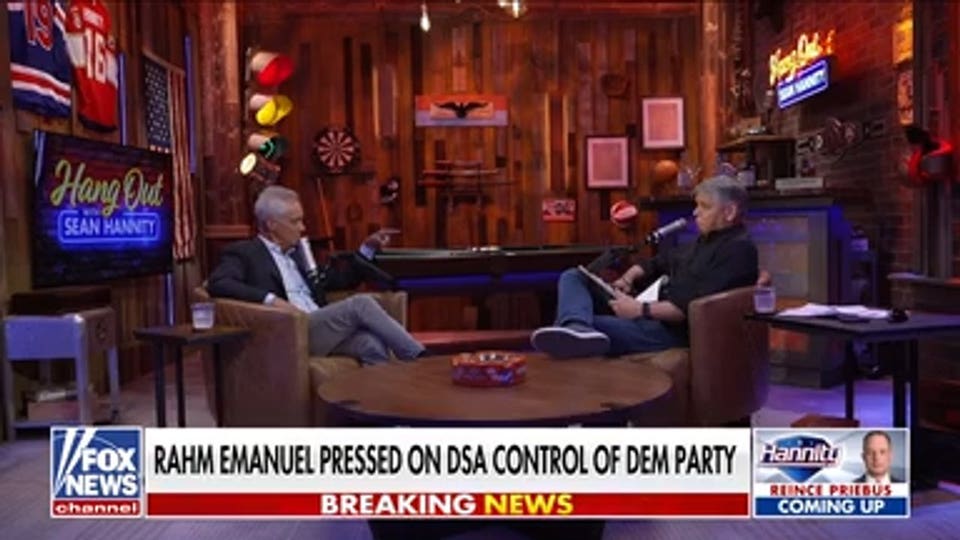 Rahm Emanuel pressed on DSA control of the Democratic Party