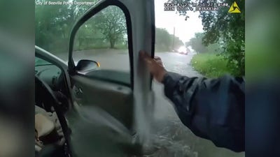 Video captures dramatic rescue of baby from vehicle trapped in Texas floodwaters