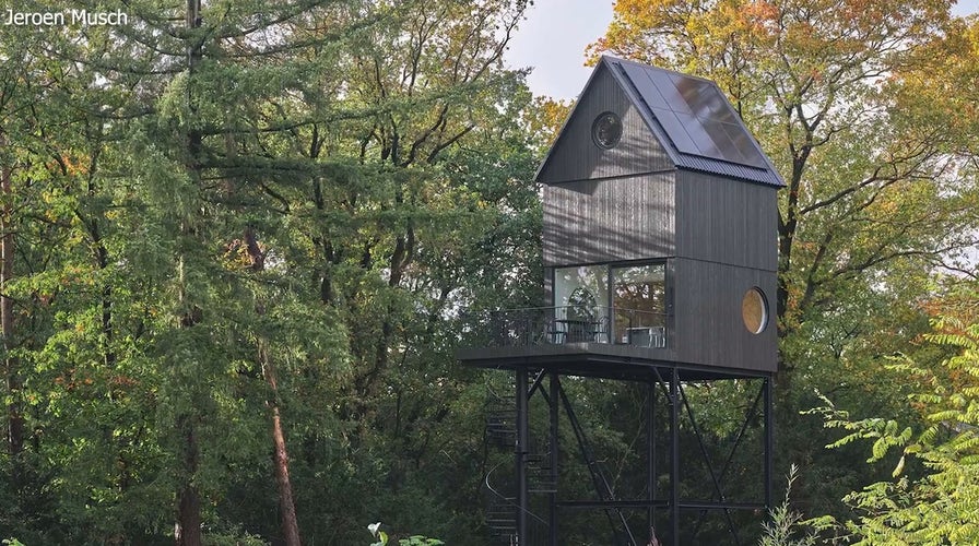 This tiny house looks like a looks like an oversize birdhouse