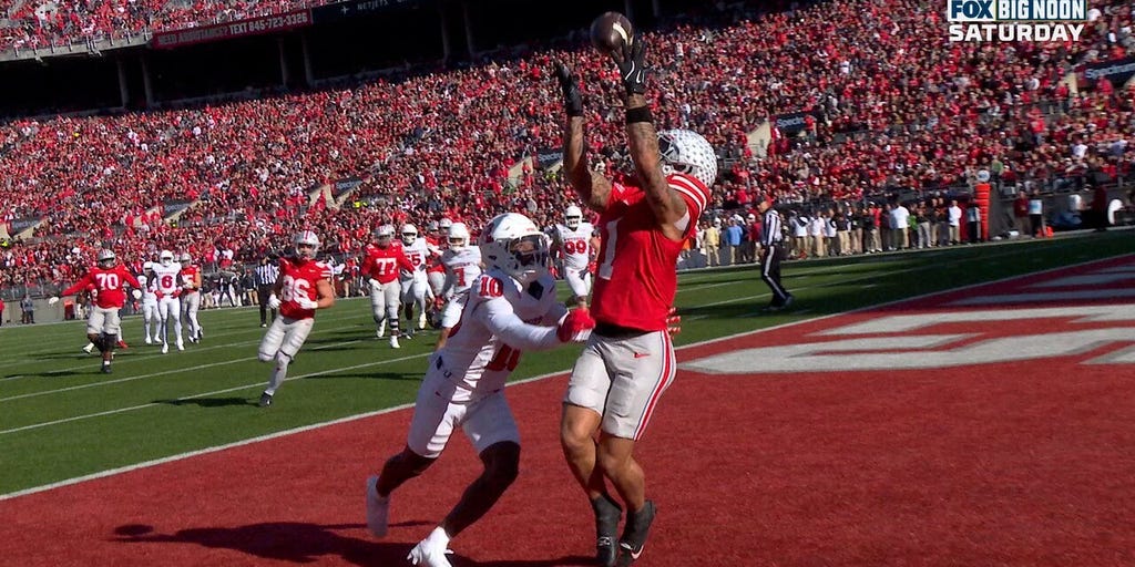 Julian Sayin connects with Brandon Inniss for seven-yard TD, extending Ohio State's lead vs. Rutgers