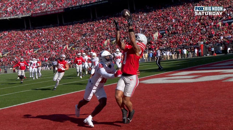 Julian Sayin connects with Brandon Inniss for seven-yard TD, extending Ohio State's pb  vs. Rutgers