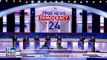GOP candidates give a show of hands if they would support Trump if convicted
