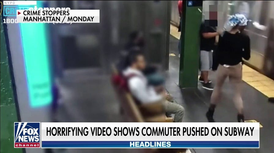 NYC woman shoves commuter toward moving train at Times Square station