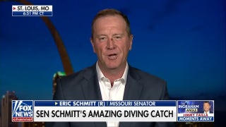 Sen Eric Schmitt details diving catch that left him bloodied