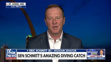 Sen Eric Schmitt details diving catch that left him bloodied