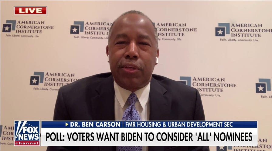 Dr. Ben Carson says it is 'encouraging' Americans are pushing back against Biden's race-based policies