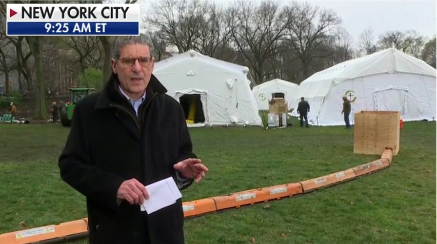 Field hospital built in New York's Central Park
