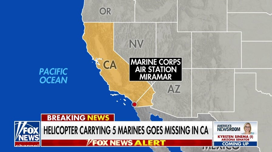 Helicopter carrying Marines missing in California