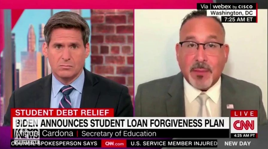 CNN presses Secretary of Education Miguel Cardona on cost of Biden's student loan debt handout