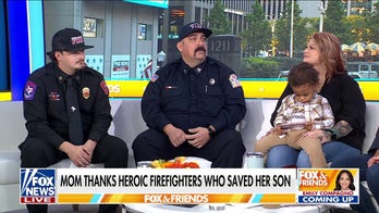 Mom thanks firefighters who saved son from burning home: 'My true heroes'