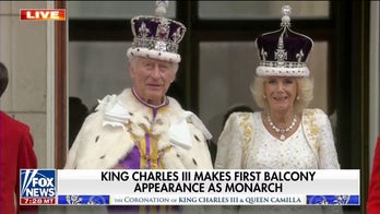 King Charles and Queen Consort Camilla make first balcony appearance