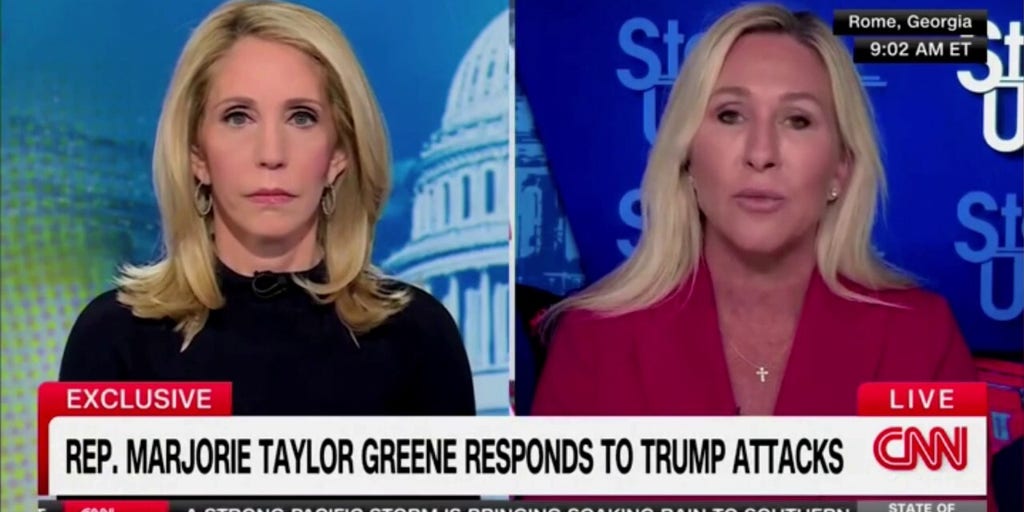Marjorie Taylor Greene reacts to President Trump labeling her a 'traitor'