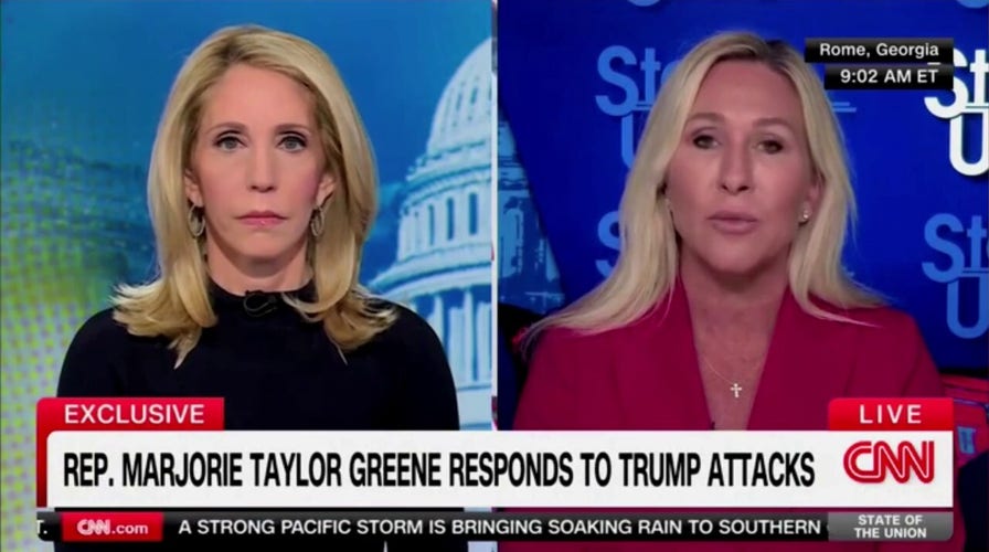 Marjorie Taylor Greene reacts to President Trump labeling her a 'traitor'