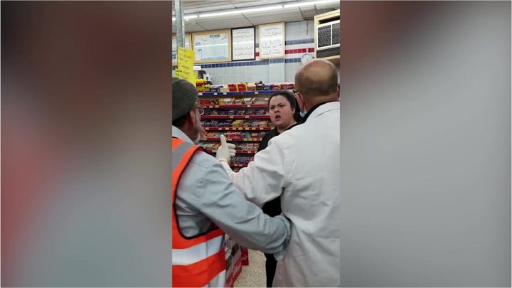 Brawl breaks out inside UK supermarket over social distancing