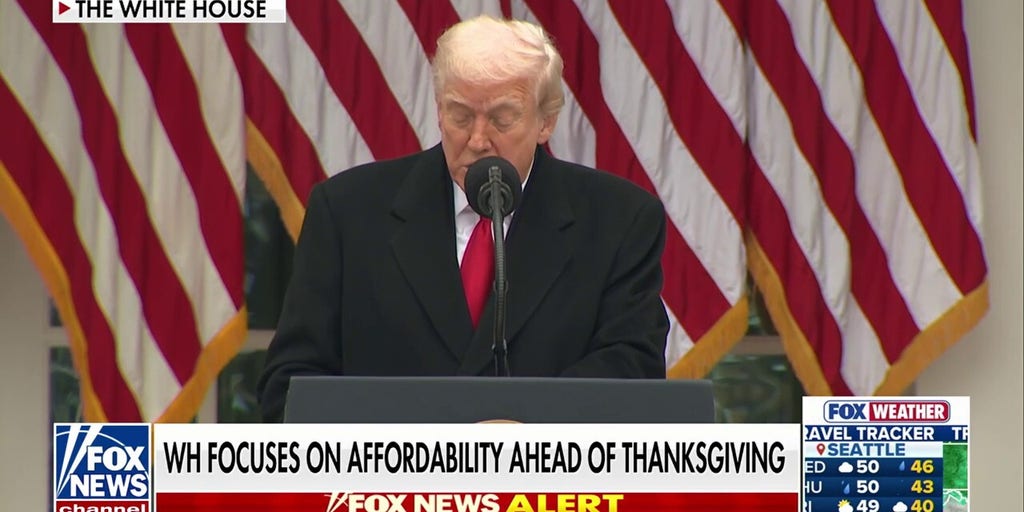 Trump touts cheaper Thanksgiving prices as opponents continue affordability criticisms