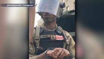 DC National Guardsman chants 'I'm black and I'm proud' with George Floyd protesters