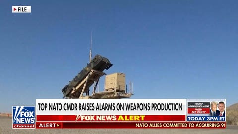 Top NATO commander sounds alarm on weapons production