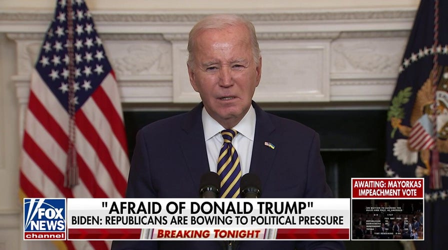 Biden points a finger at Trump over border crisis