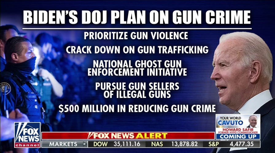 Biden vows to fight rising crime by targeting illegal guns