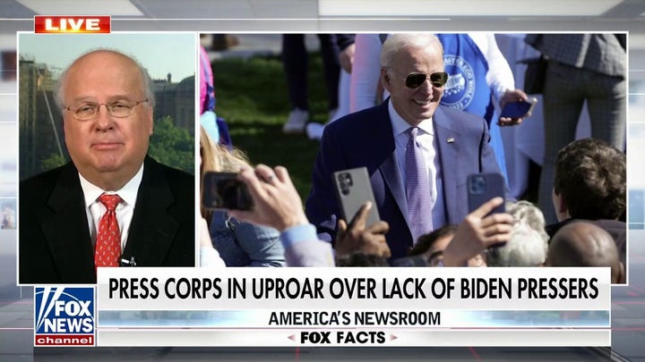 Karl Rove explains Biden's refusal to speak with press: He can't handle that pressure