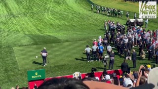Bryson DeChambeau tees off in front of Trump for Ryder Cup afternoon session