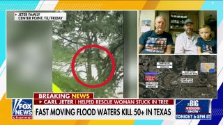 Texas family helps rescue woman clinging to a tree after being swept downriver 20 miles