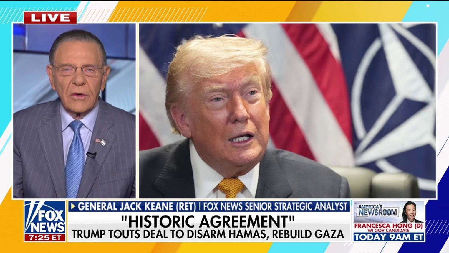 Jack Keane: Trump's Gaza peace deal is a 'huge step forward'