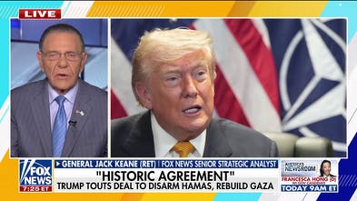 Jack Keane: Trump's Gaza peace deal is a 'huge step forward'