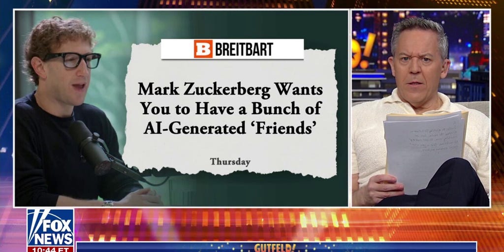 ‘Gutfeld!’ weighs in on Zuckerberg’s support for AI friends: ‘Doesn't this  sound fishy?’