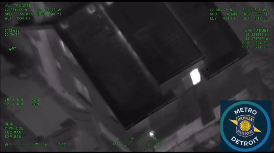 Michigan police release video of man pointing laser, firing gun at helicopter