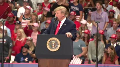 Trump calls protester a 'dope,' 'loser' for interrupting at Florida rally