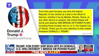 Trump threatens Iranian bridges, power plants