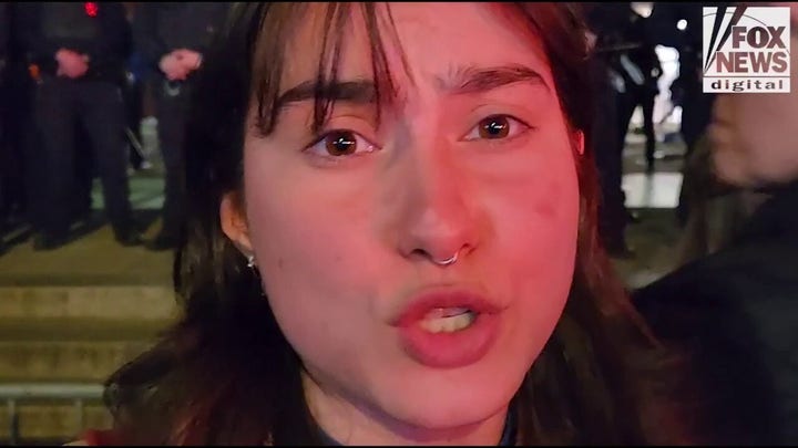 Anti-Israel student protester admits she doesn't know why she's protesting at NYU. 