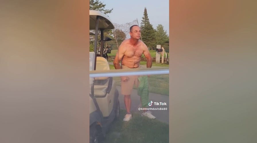 Golfer rips off shirt in argument over ball, challenges player to a fight 