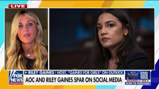 Riley Gaines challenges AOC to debate amid public feud on social media