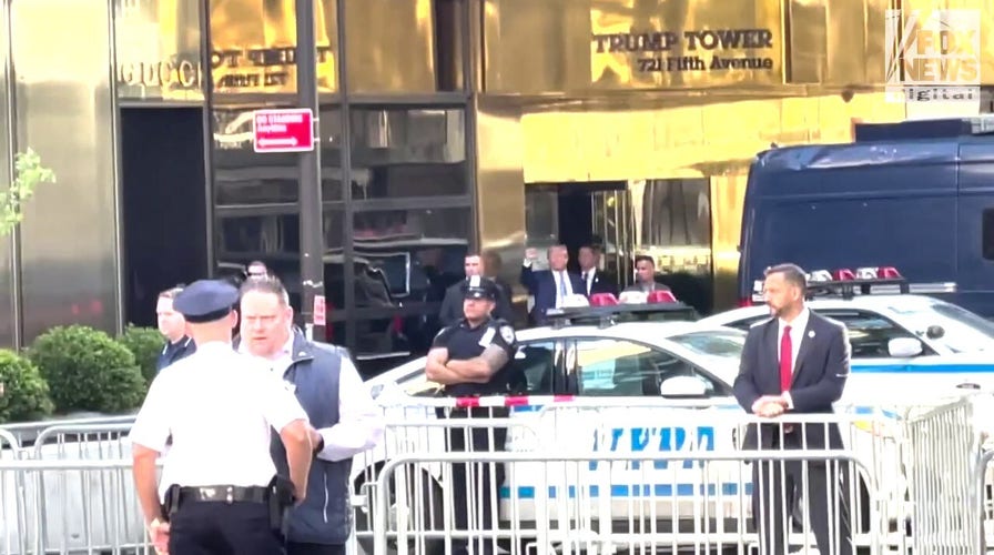 Trump departs Trump Tower ahead of deposition