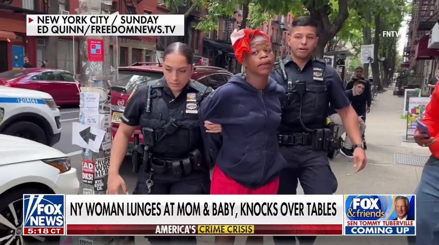 Shocking video shows unhinged woman attacking bystanders in violent rampage