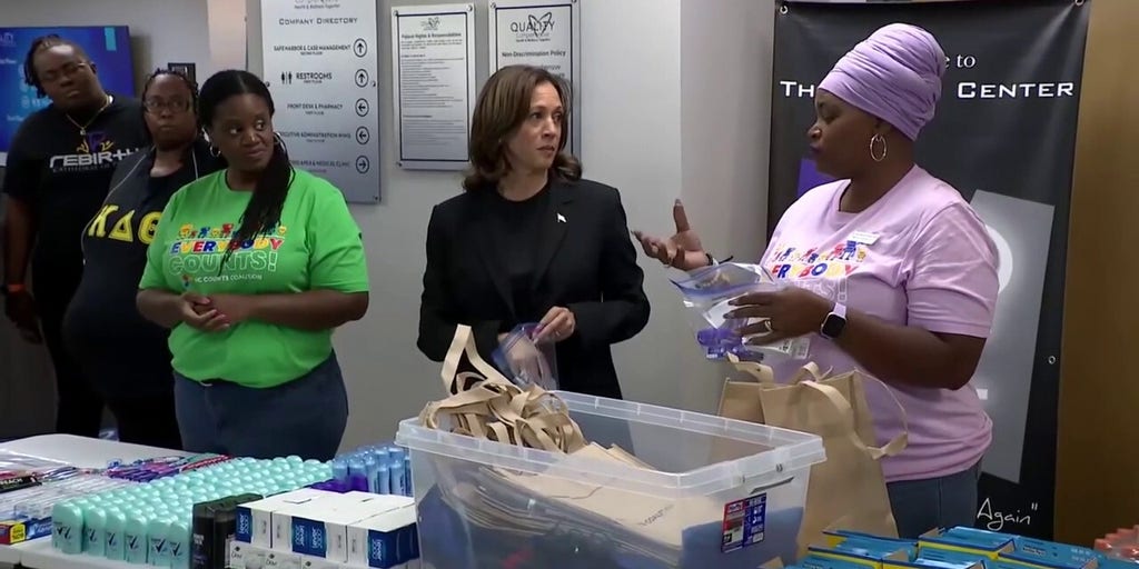 Kamala Harris listens as Helene survivor details her experience in North Carolina