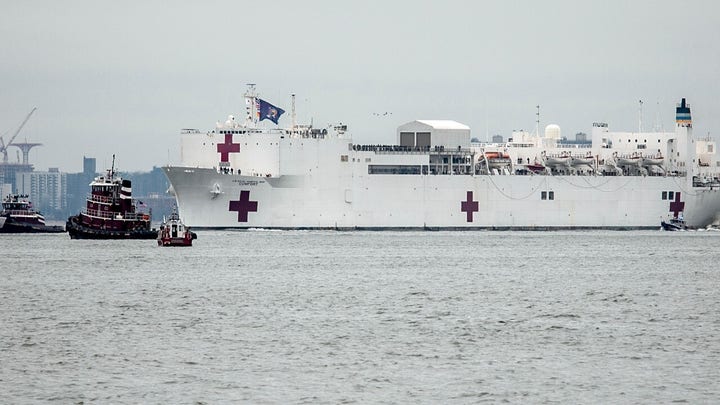 How will the USNS Comfort be able to help New York City hospitals?