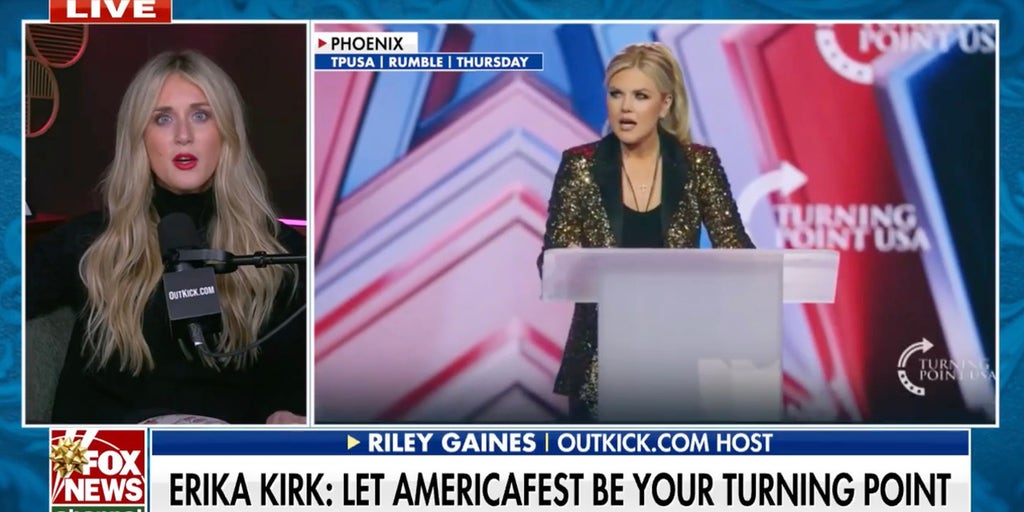 Riley Gaines: Only through God can ‘grieving widow’ Erika Kirk do this