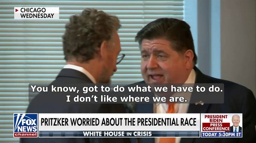 Illinois Gov. JB Pritzker caught on hot mic sharing gloomy outlook on Dems' odds in November