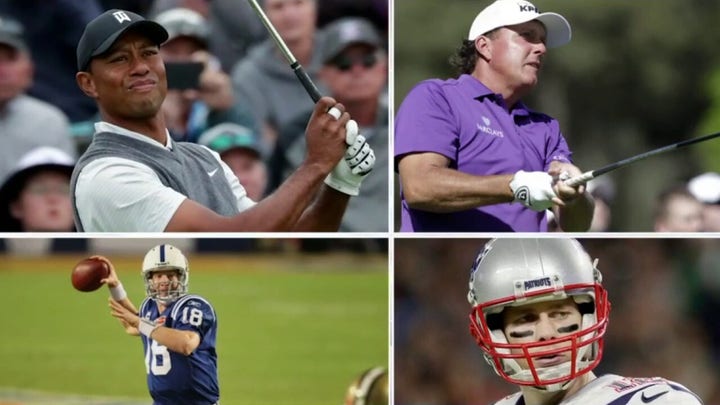 Tiger Woods, Peyton Manning team up against Phil Mickelson, Tom Brady for charity golf match