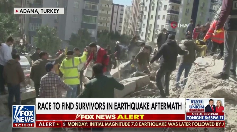 Desperate search for survivors in rubble of Turkish apartment building