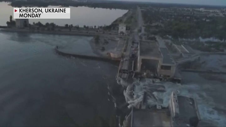 Video shows major damage at Kakhovka dam in southern Ukraine
