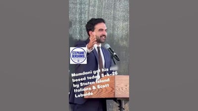 Zohran Mamdani booed off stage at New York City police event