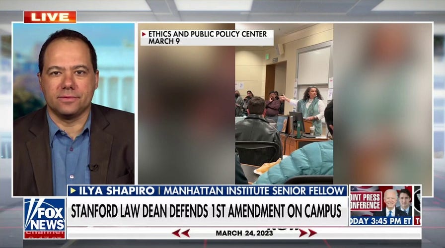 Stanford Law dean defends First Amendment on campus after students shout down speaker 