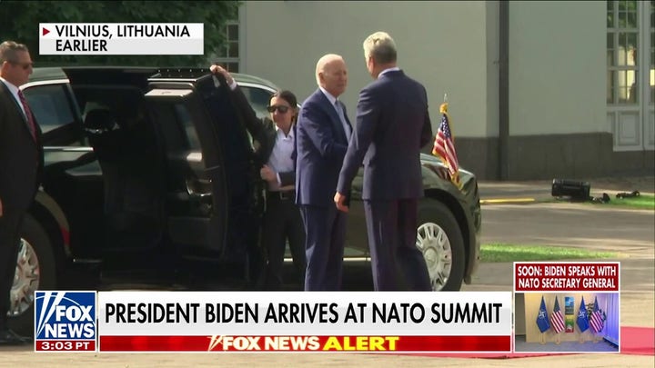 Biden to meet with Zelenskyy after arriving at NATO summit