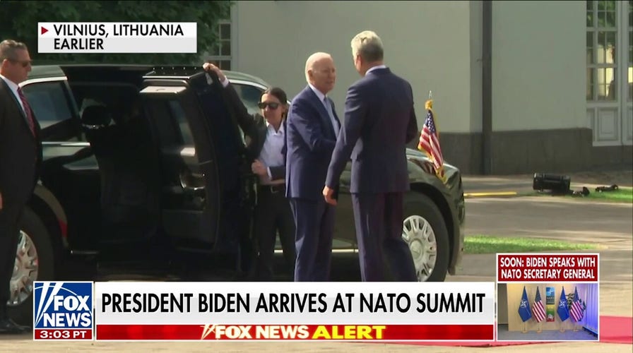 Biden to meet with Zelenskyy after arriving at NATO summit
